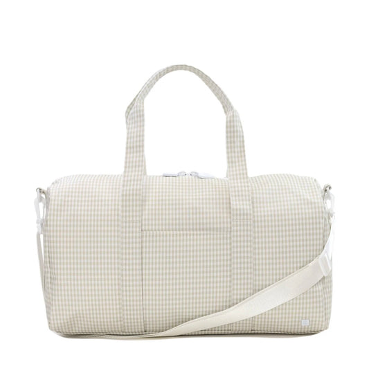 TRVL | Weekender Duffel Bag - Gingham Pearl Grey