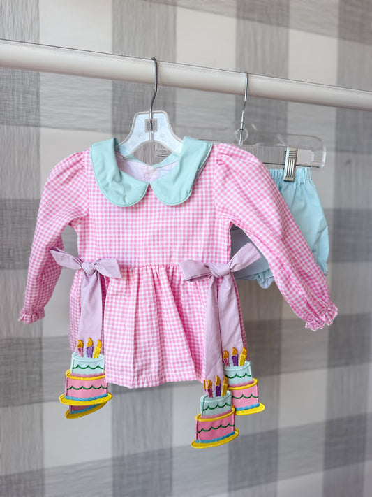 City Beautiful | Birthday Cake Side Tie Bloomer Set