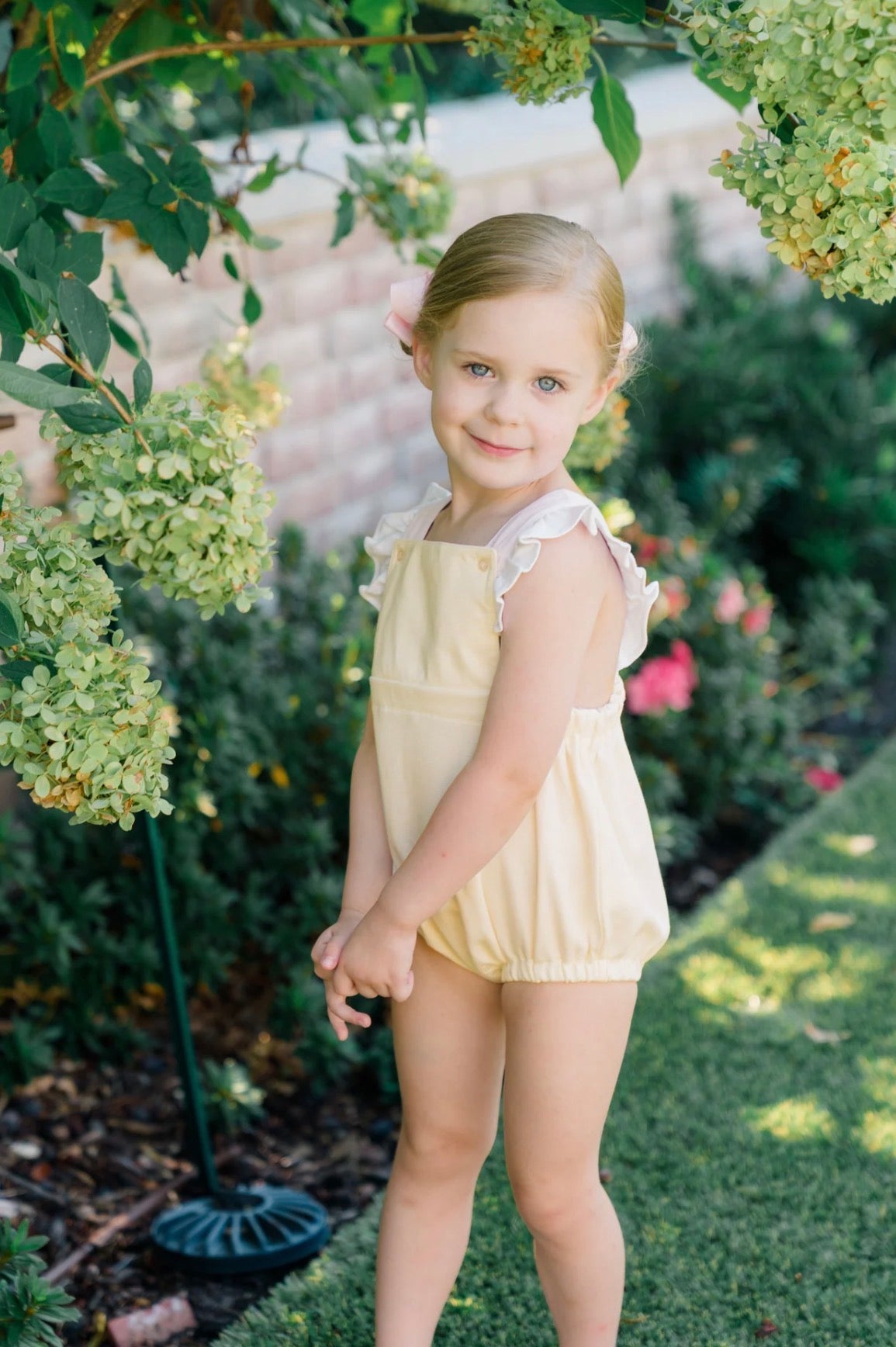 Proper Peony | Yellow Stripes Girl Bubble