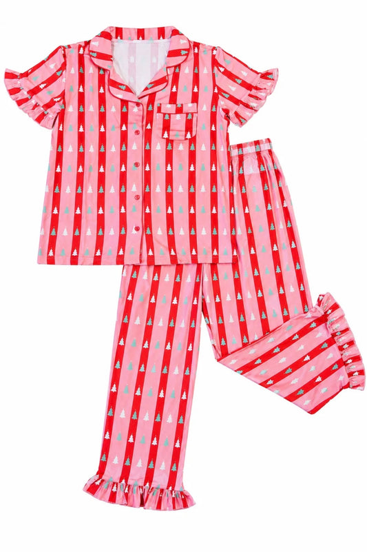 Hollis Baker | Red & Pink Tree Stripes Adult Set