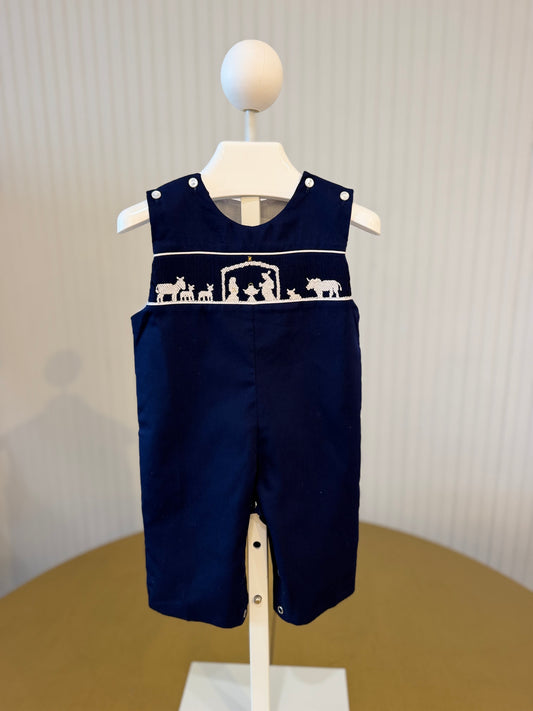 Lulu Bebe | Nativity Smocked Longall