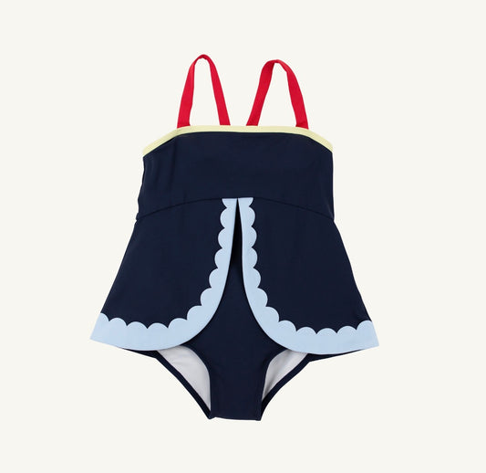 TBBC | Stratford Scallop Swimsuit - Nantucket Navy