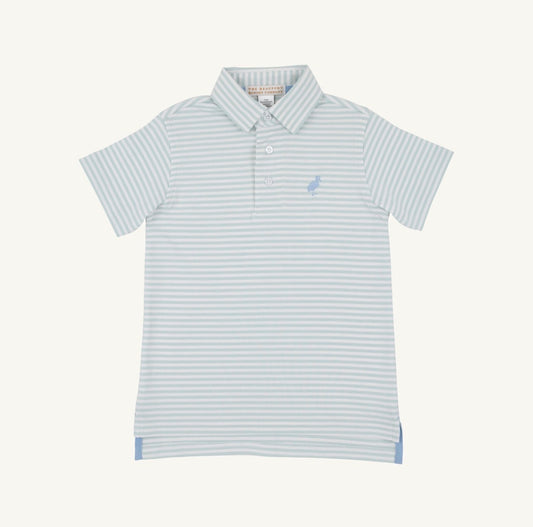 TBBC | Prim & Proper Polo - Old Greenwich Green Stripe