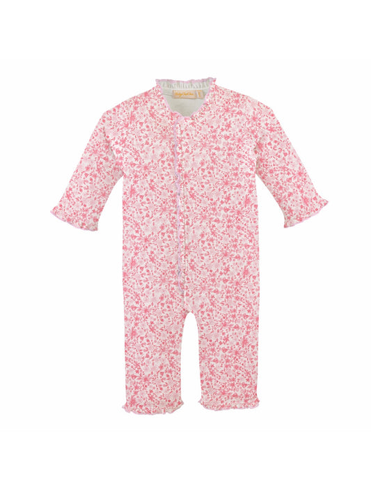Baby Club Chic | Pink in Bloom Ruffle Coverall