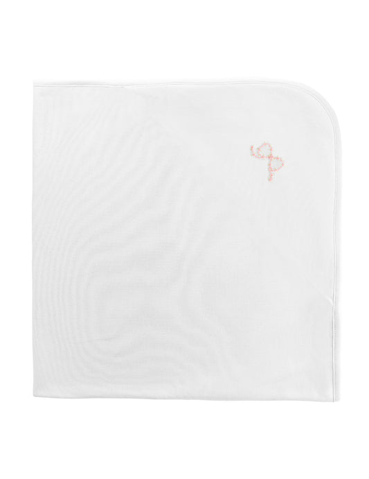 Baby Club Chic | Pretty Bows White Receiving Blanket