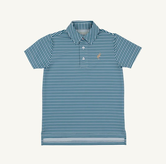 TBBC | Prepletic Prim & Proper Polo - Sumner Country Stripe Barnsley Blue