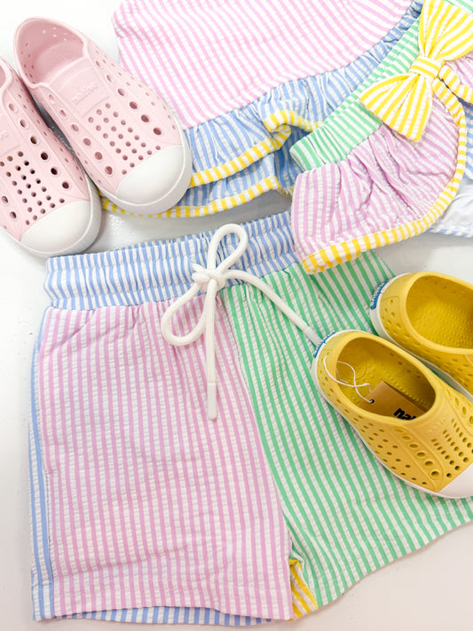 Lulu Bebe | Multi Stripe Swim Trunks