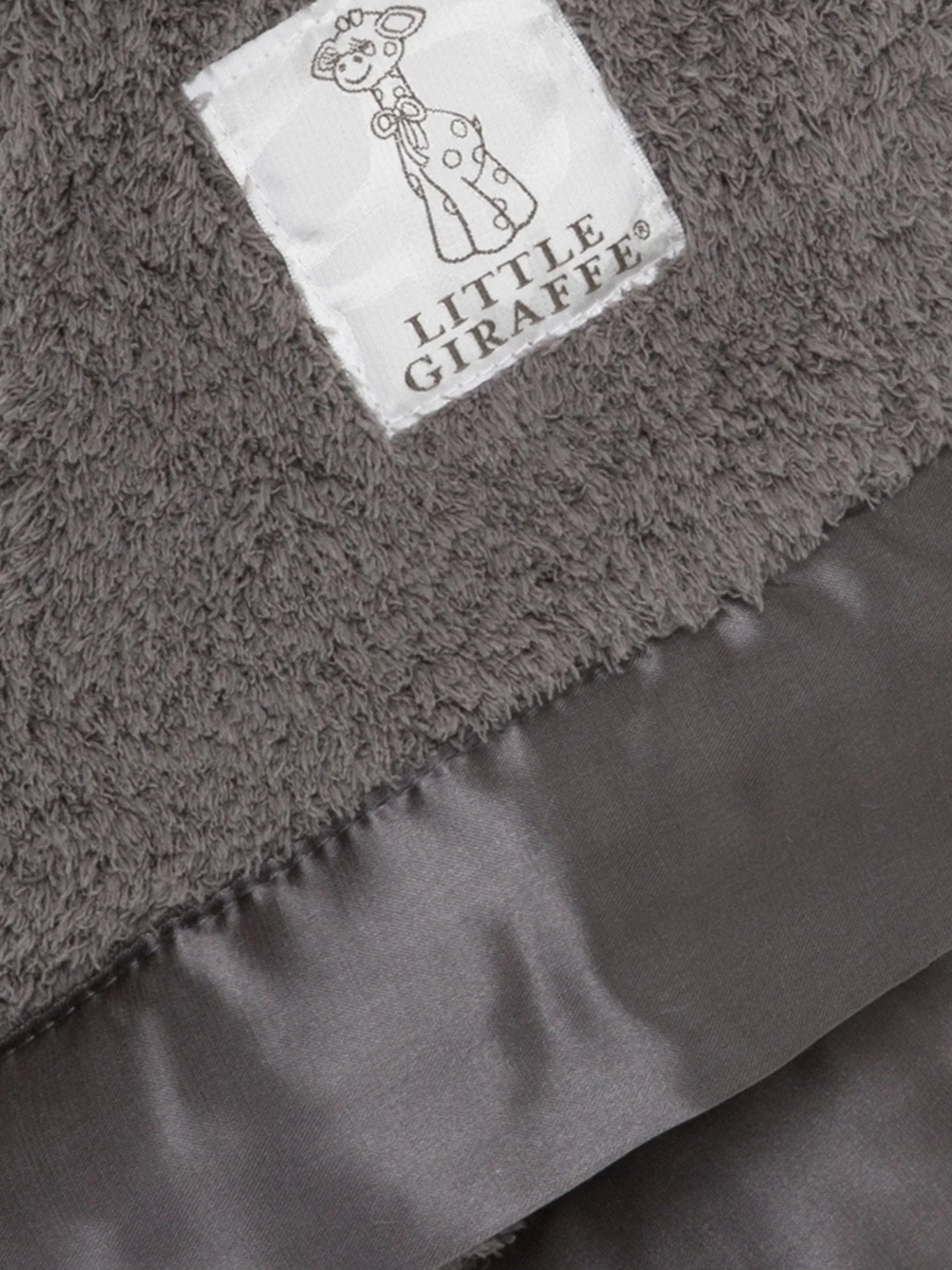 Little Giraffe - Chenille Blanky Charcoal