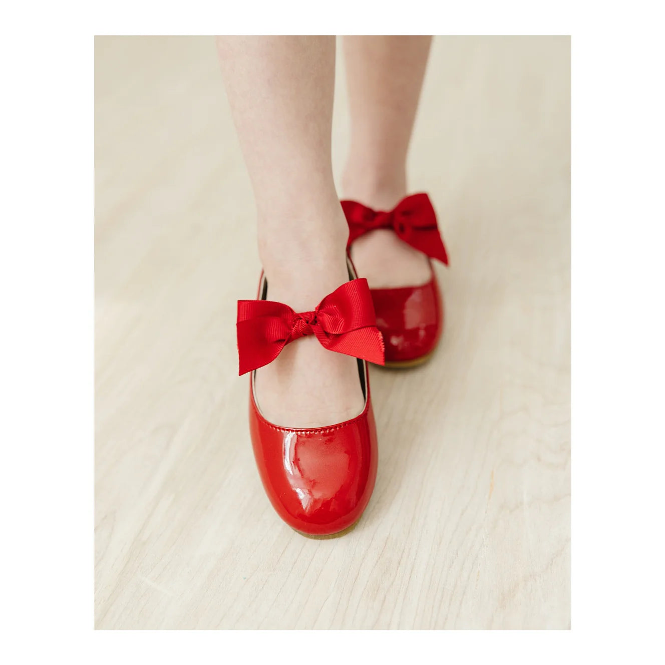 L'Amour - Amelia Bow Flat Patent Red