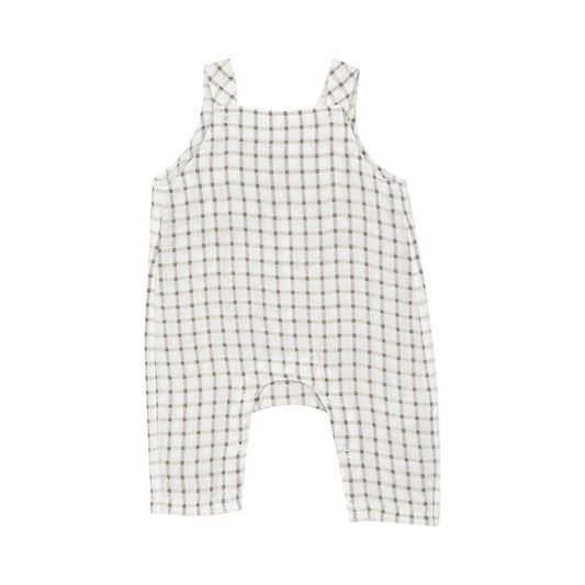 Angel Dear - Cozy Plaid Overalls