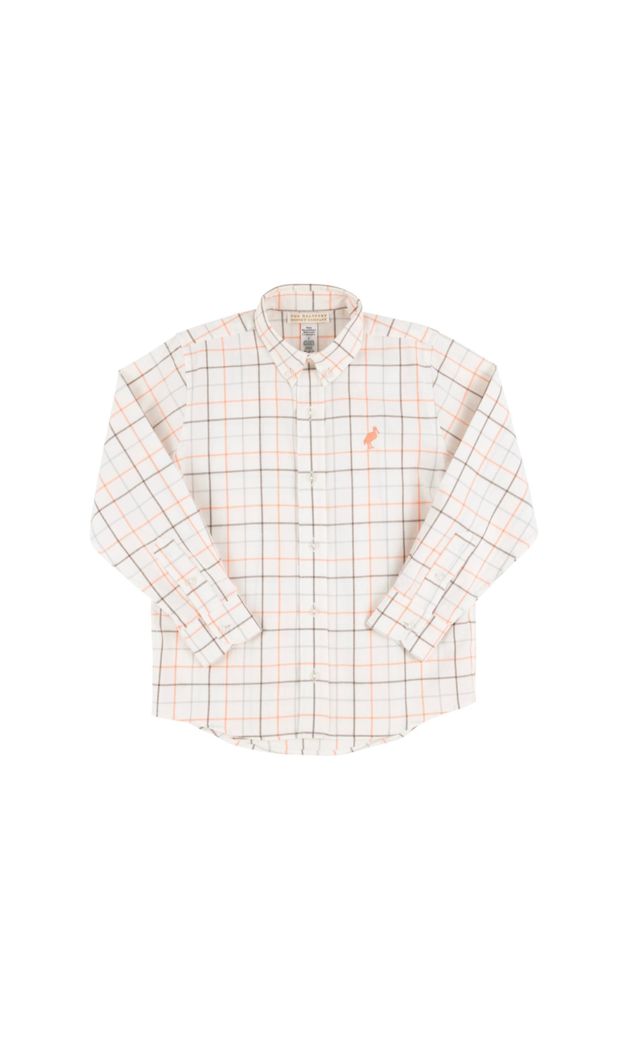 TBBC | Dean's List Flannel Dress Shirt - Mantua Tattersall/Seashore Sherbert