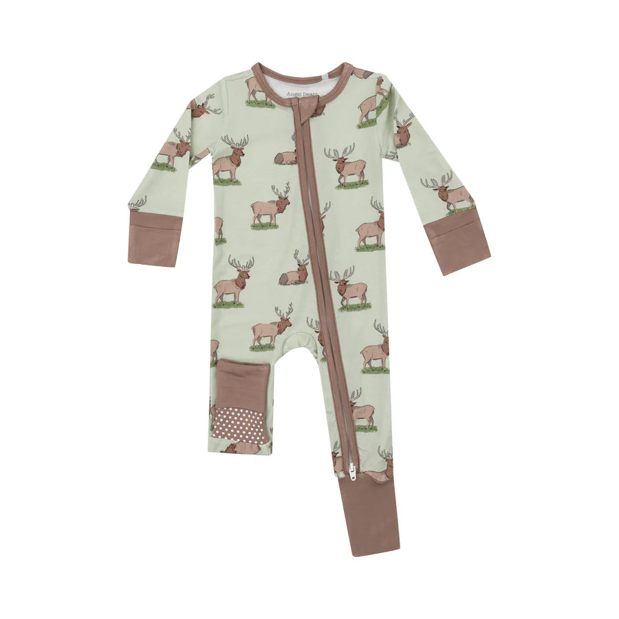 Angel Dear - Elk Zipper Romper