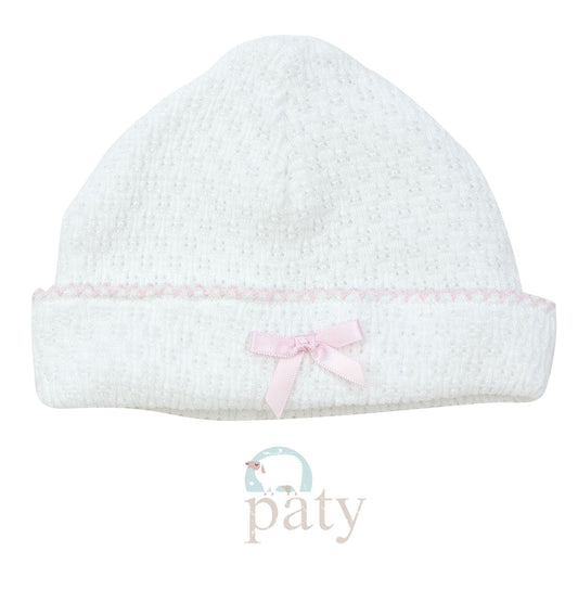 Paty - Saylor Cap White/Pink Bow
