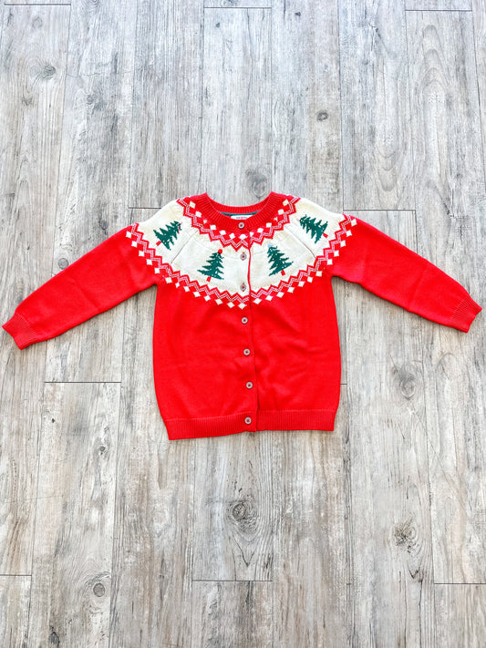 Lulu Bebe | Red Christmas Tree Cardigan