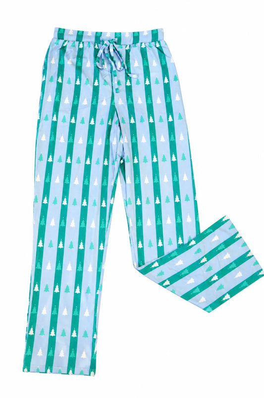 Hollis Baker | Blue & Green Tree Stripe Adult Pants