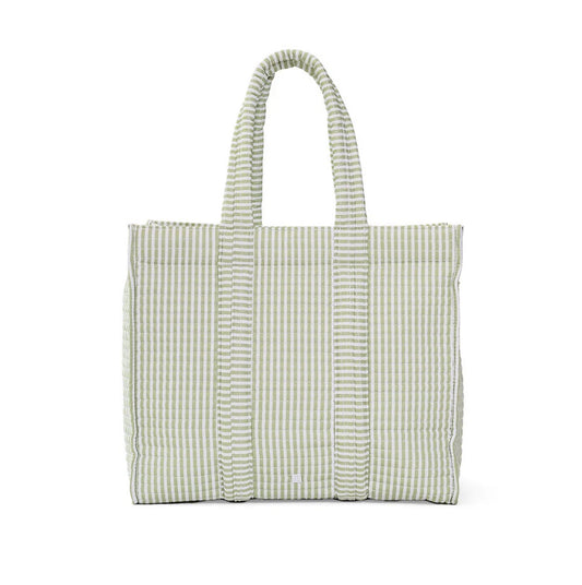 TRVL | Quilted Go Go Tote - Pimlico Stripe Sage