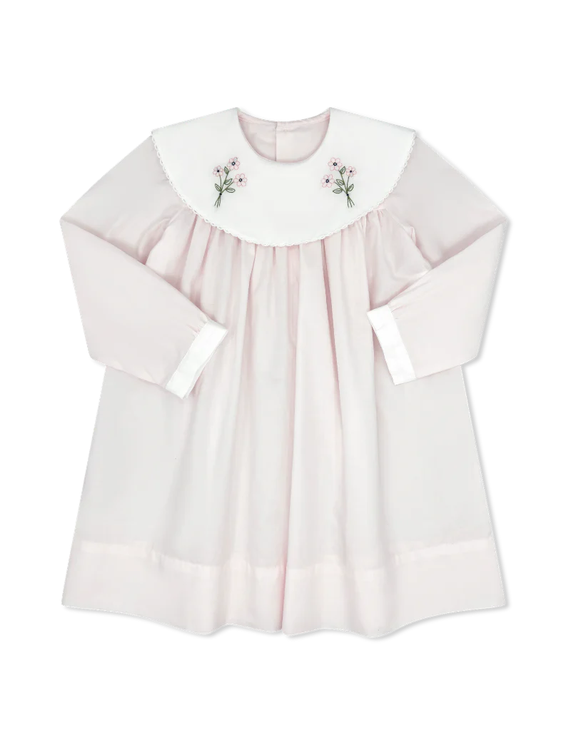Lullaby Set | Sandra Dress LS - Blessing Pink Batiste Flowers