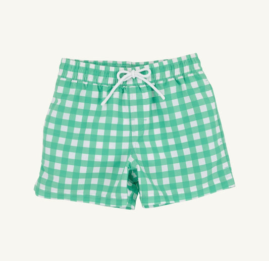 TBBC | Tortola Swim Trunks - Gibson Island Green Gingham