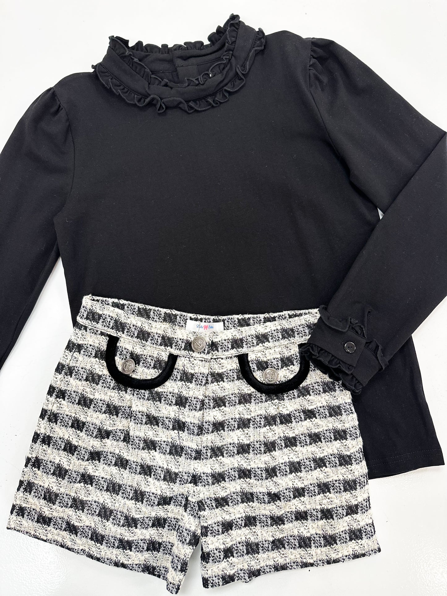 Lulu Bebe | Black Tweed Shorts