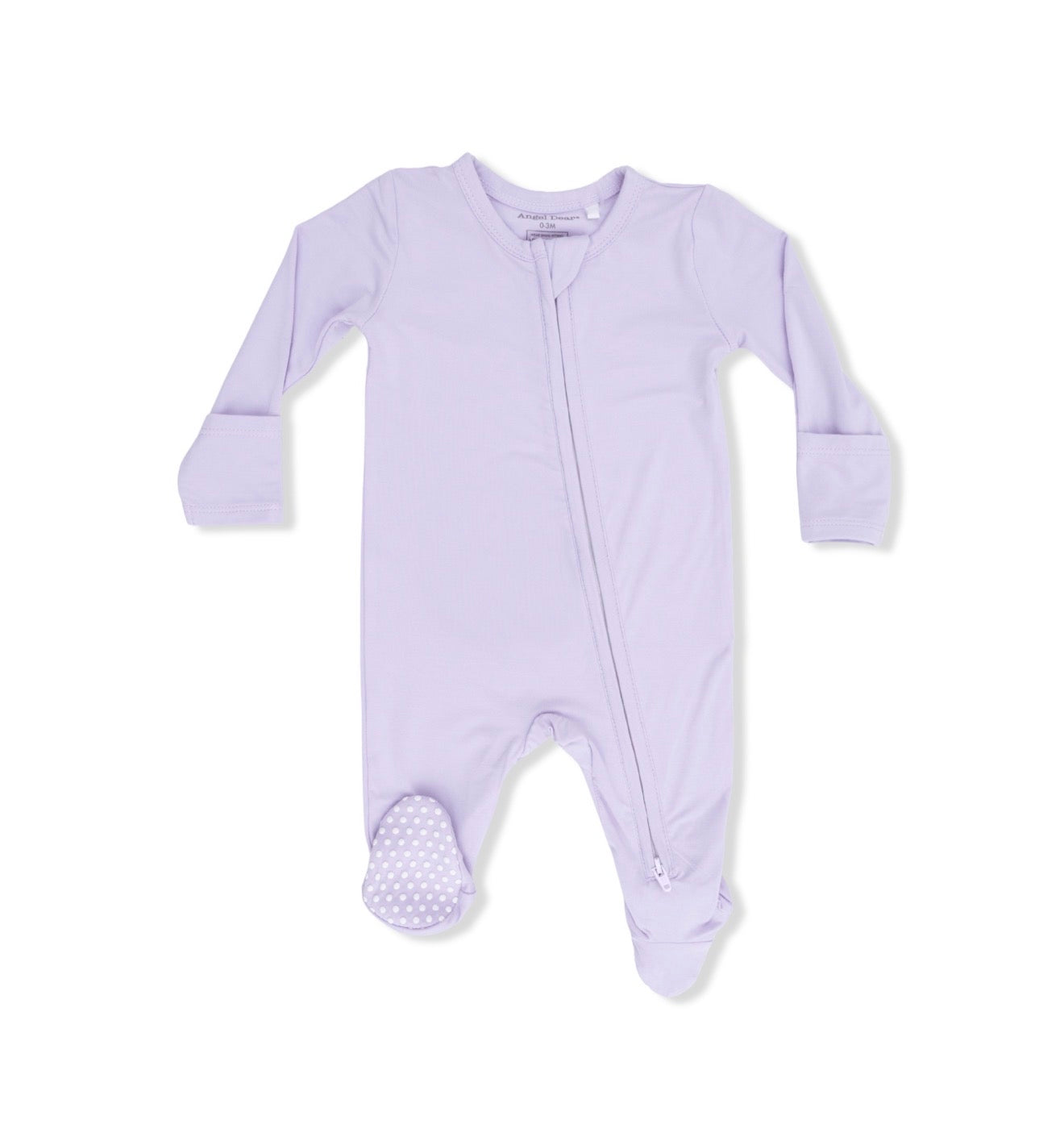 Angel Dear | Solid Orchid Petal 2-Way Zipper Footie
