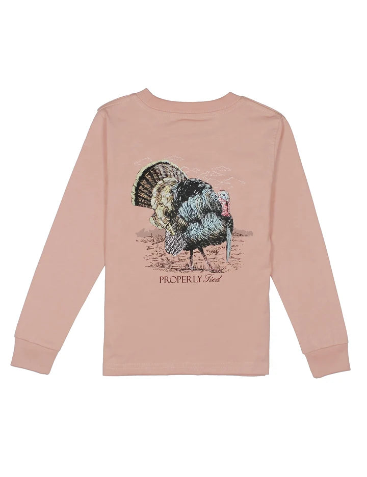 Properly Tied | Gobbler Peach LS Tee