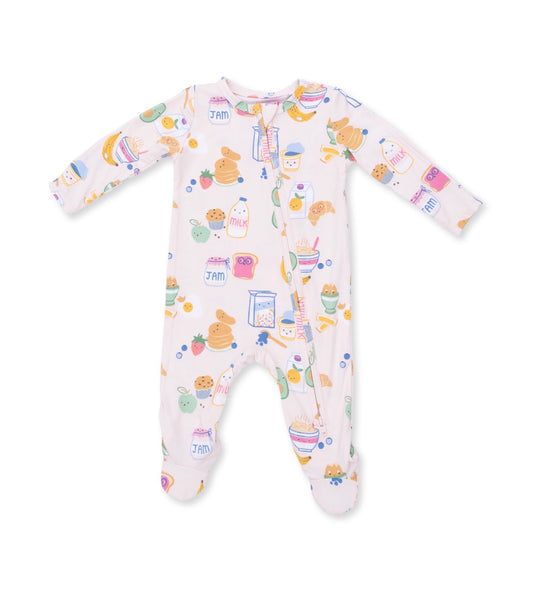 Angel Dear | Breakfast Club Pink 2-Way Zipper Footie
