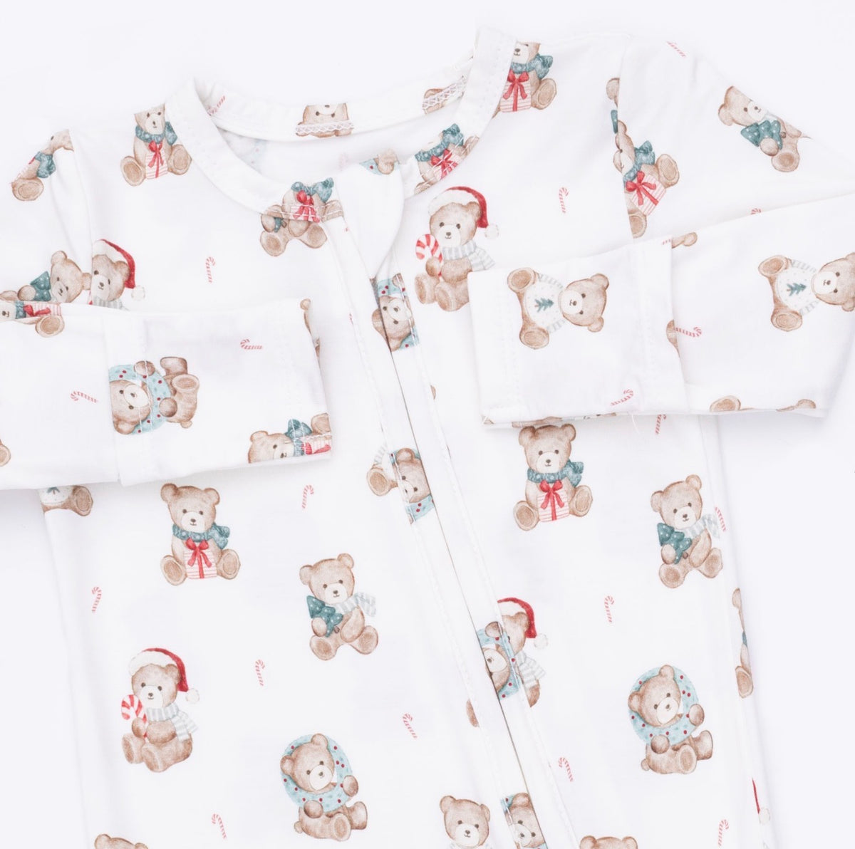 Angel Dear | Christmas Teddy Bears 2-Way Zipper Footie