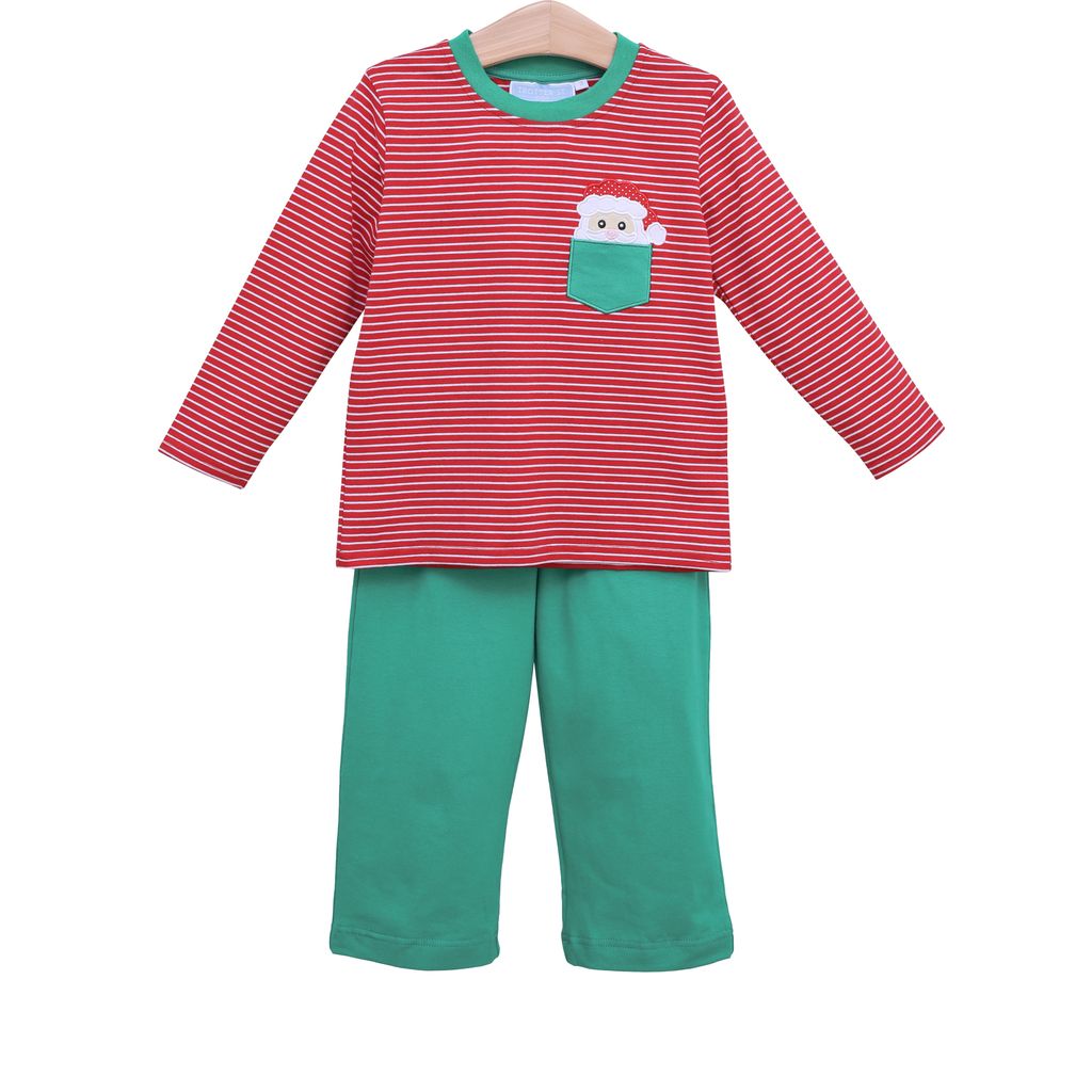 Trotter Street - Santa Pocket Pants Set