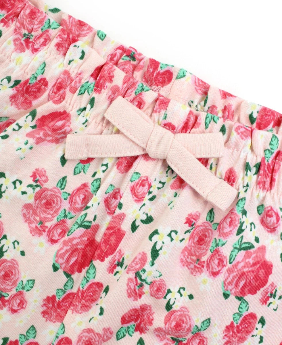 RuffleButts - English Roses Ruffle Knit Bloomer/Shorts