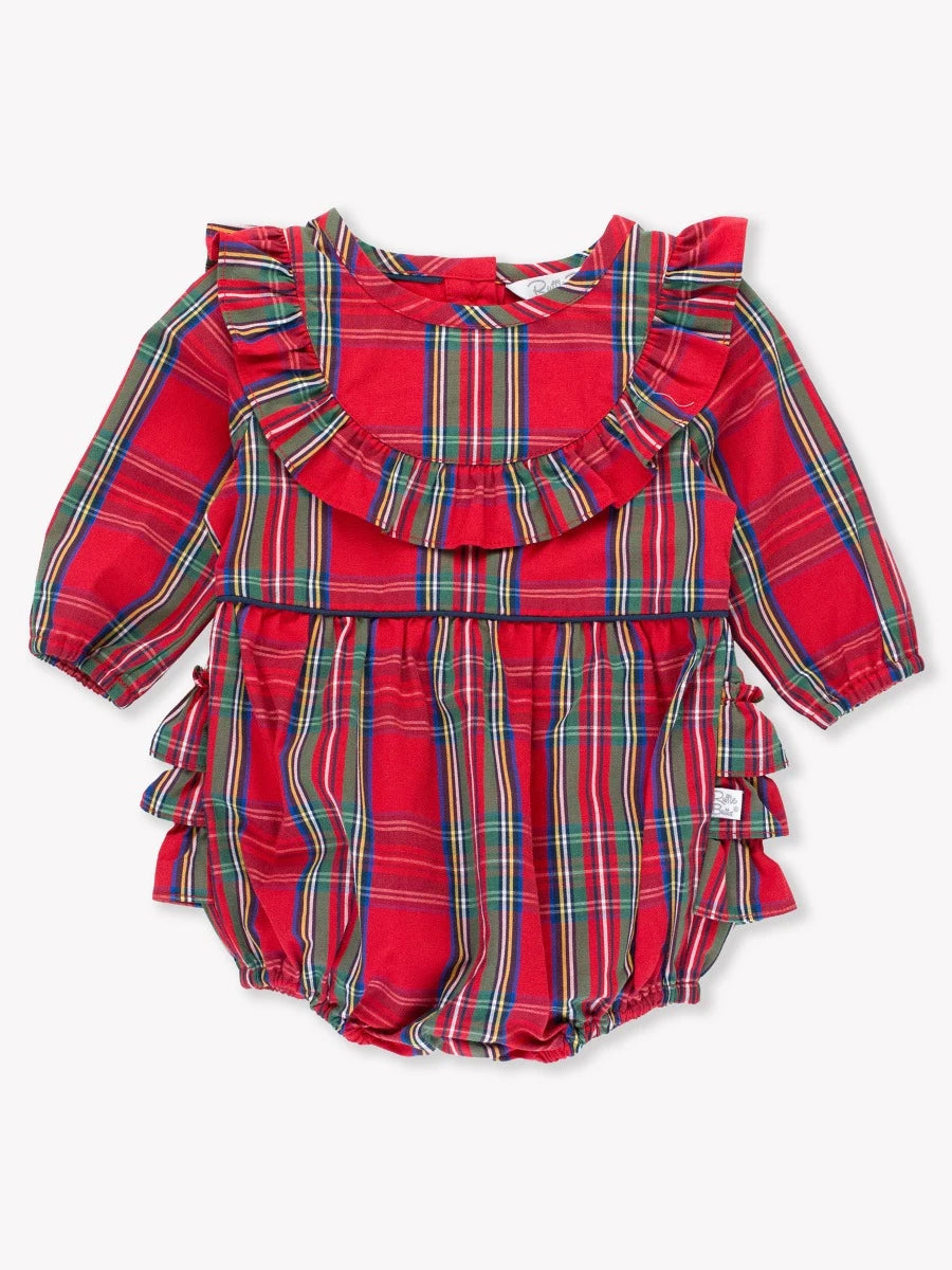 RuffleButts - Tis the Season Plaid Ruffle Bubble