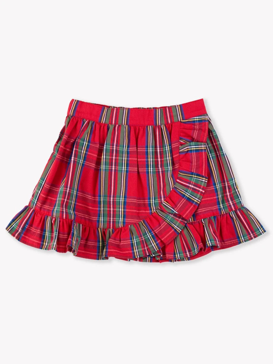 RuffleButts - Tis the Season Plaid Ruffle Wrap Skirt