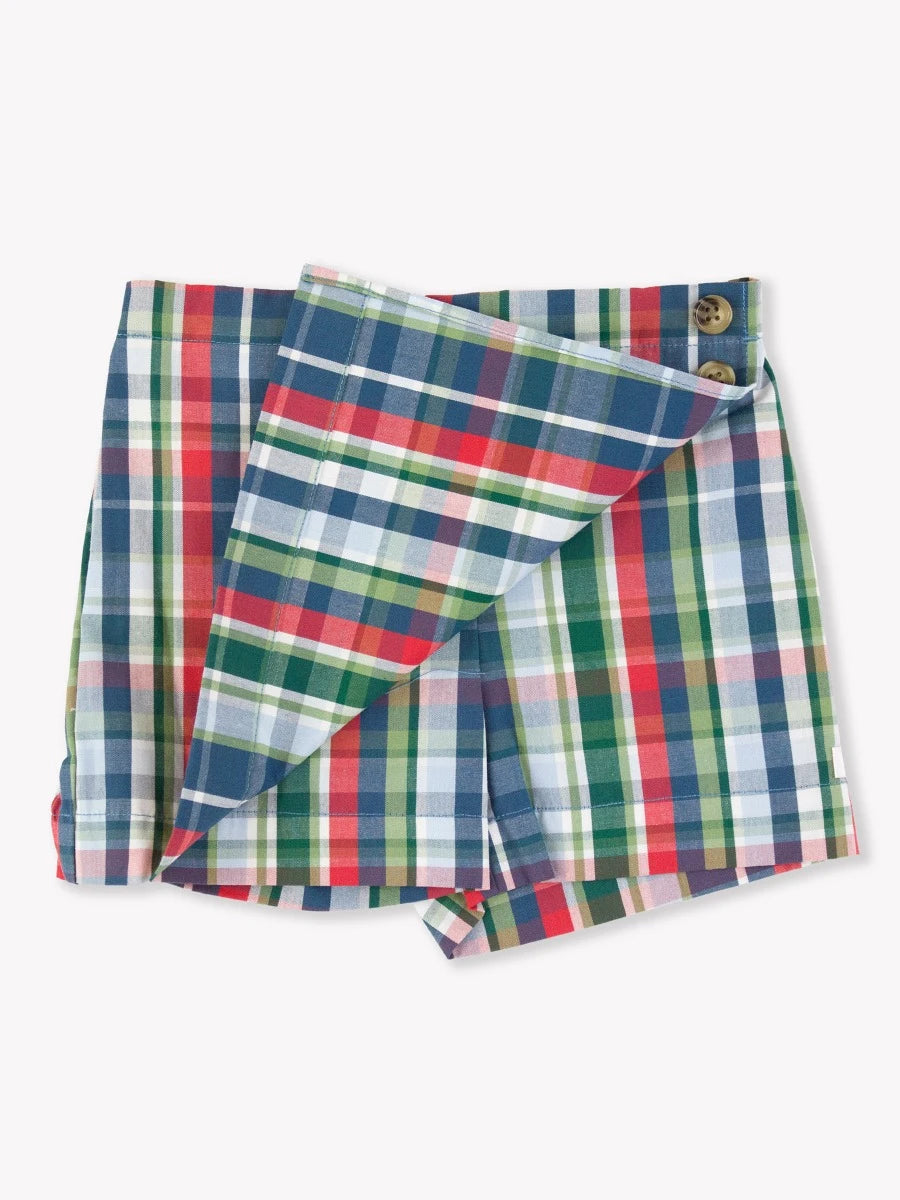 RuffleButts - Prep School Plaid Wrap Skirt