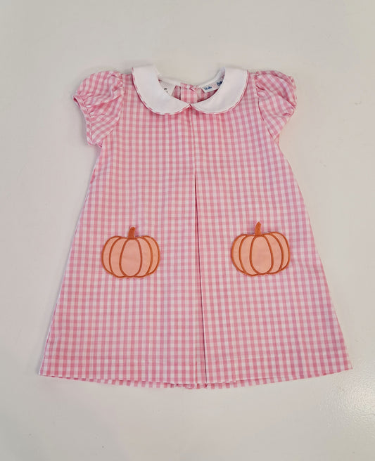 Lulu Bebe - Dana Pink Gingham Pumpkin Dress