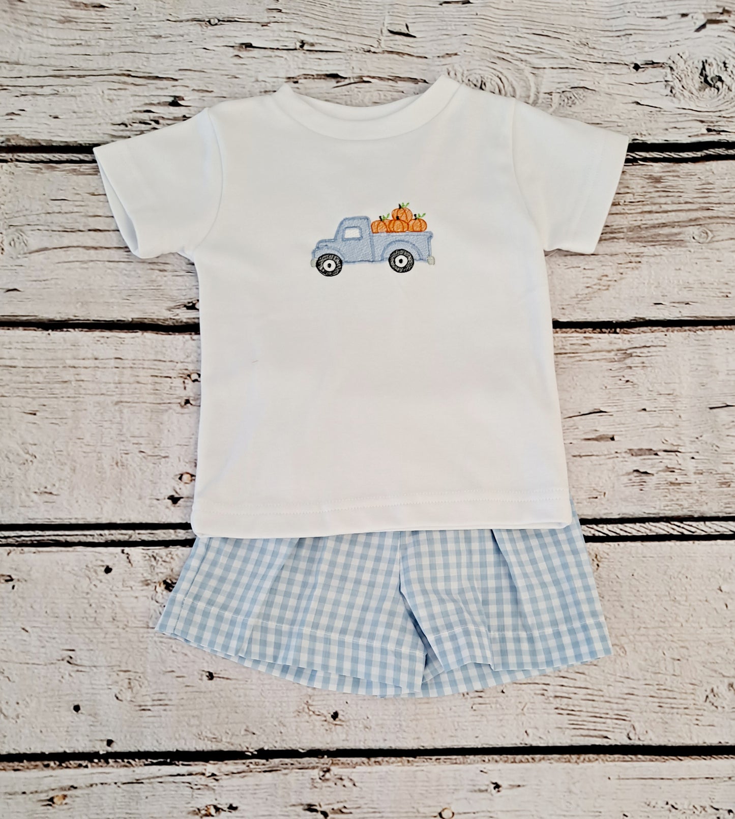 Lulu Bebe - Tom Pumpkin Truck Shirt/Short Set