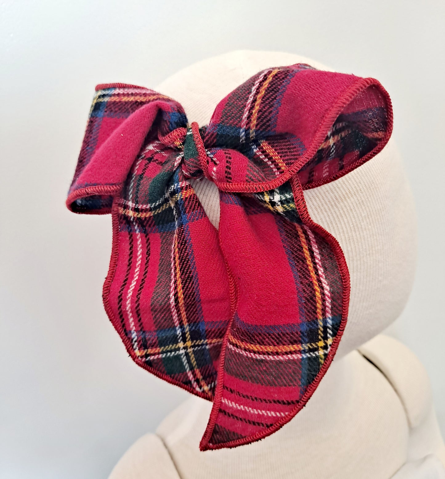 Wee Ones - Bowtie Whimsy Tail Flannel Plaid Bow