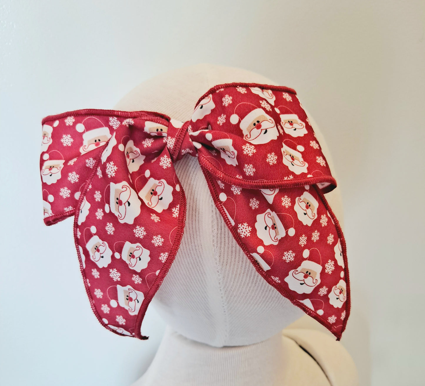 Wee Ones - Bowtie Fabric Whimsy Tail Santa Bow