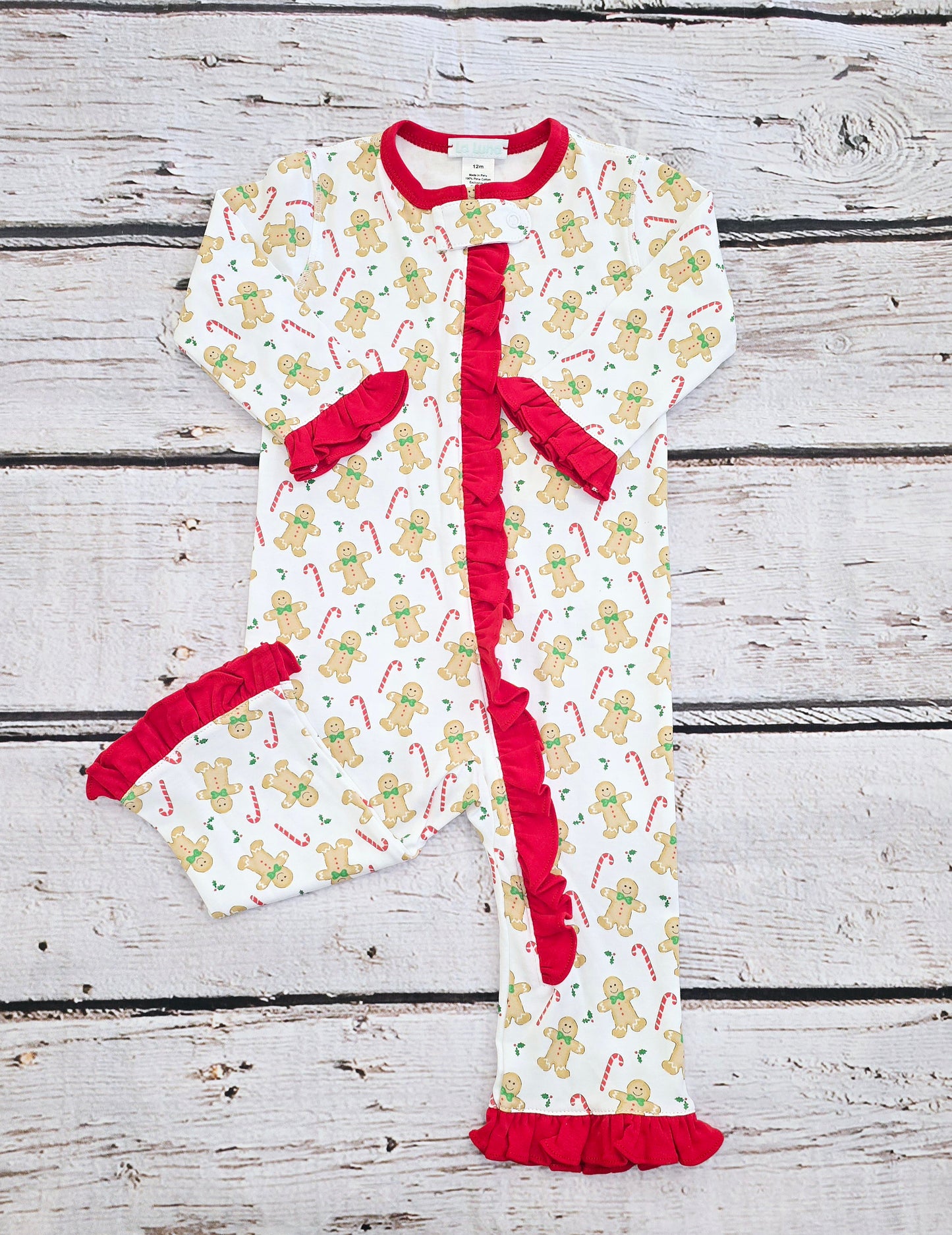 La Luna - Gingerbread Girl Ruffle Zip-Up