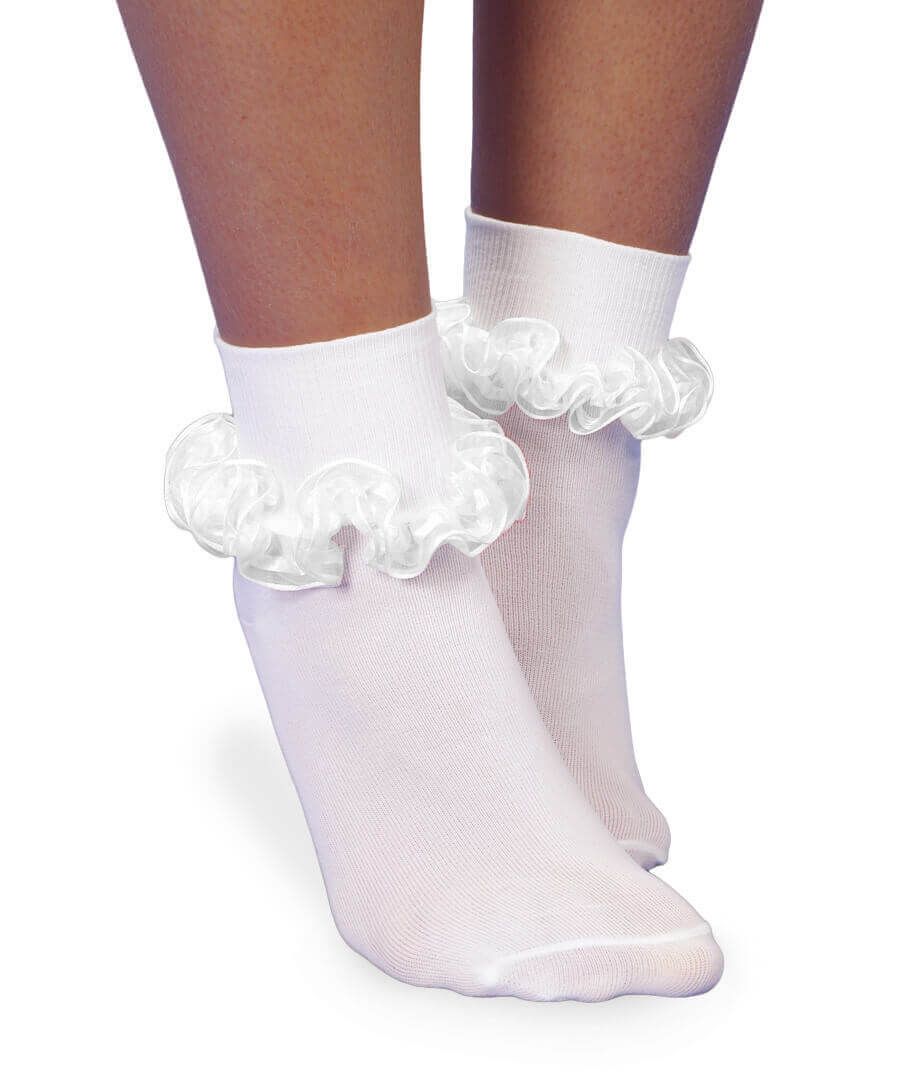 Jefferies Socks - Smooth Toe Sheer Ribbon Tutu Lace Socks