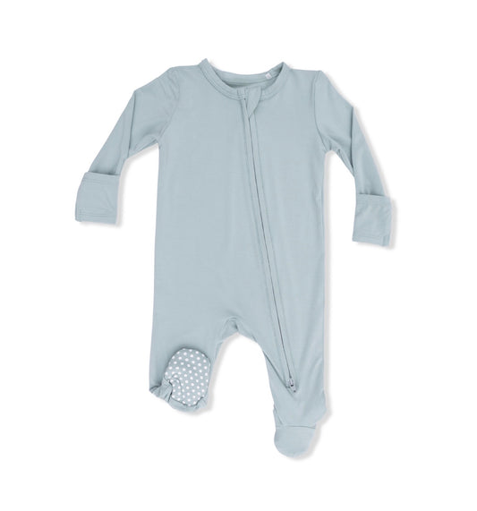 Angel Dear | Solid Jadeite 2-Way Zipper Footie