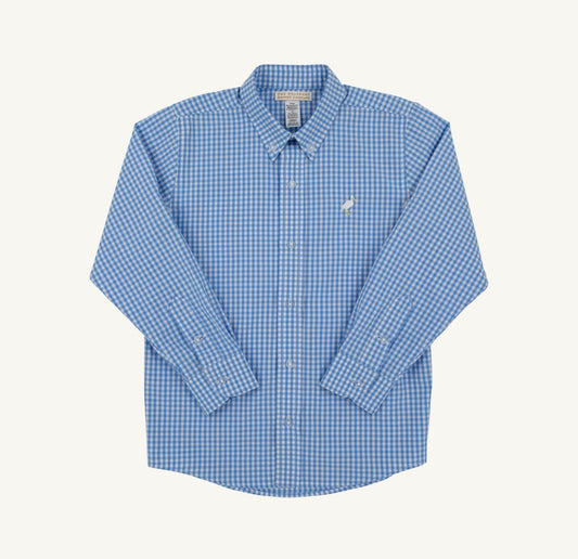 TBBC | Dean's List Dress Shirt - Sunrise Blvd Blue Mini Gingham