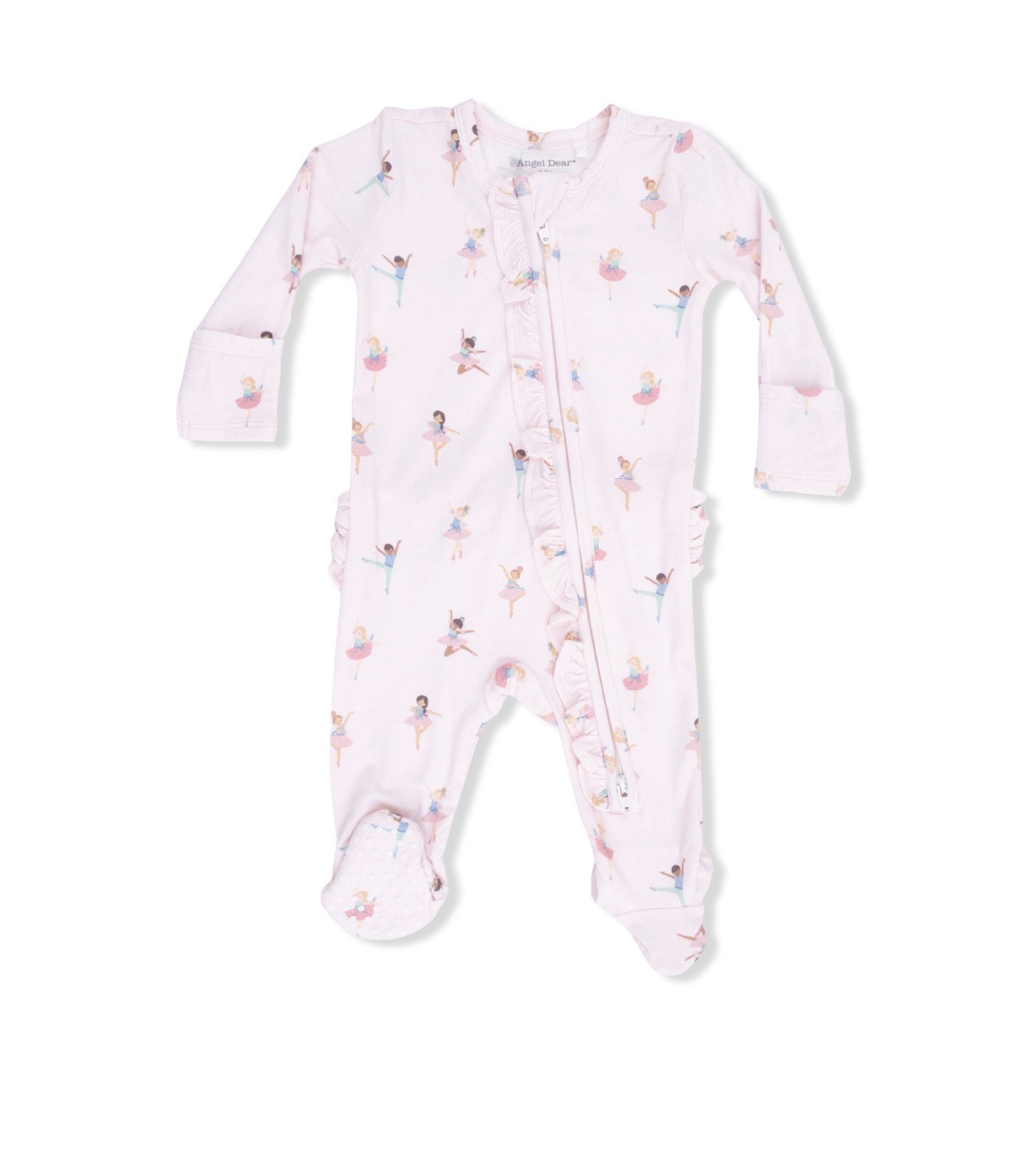Angel Dear | Petite Ballet 2-Way Zipper Ruffle Footie