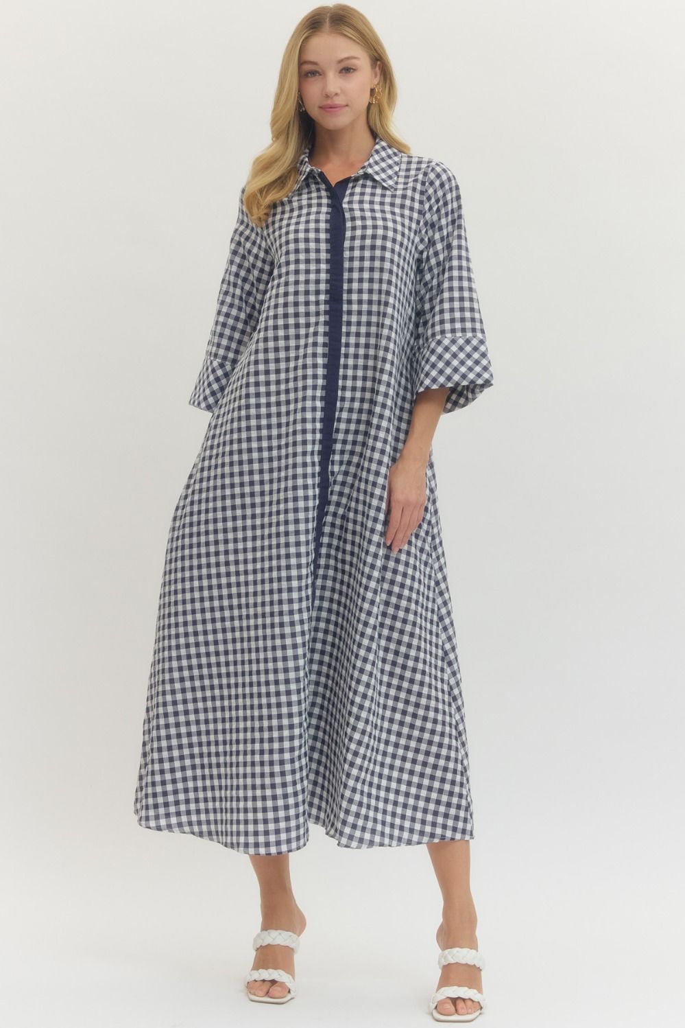 Etta Gingham Midi Dress