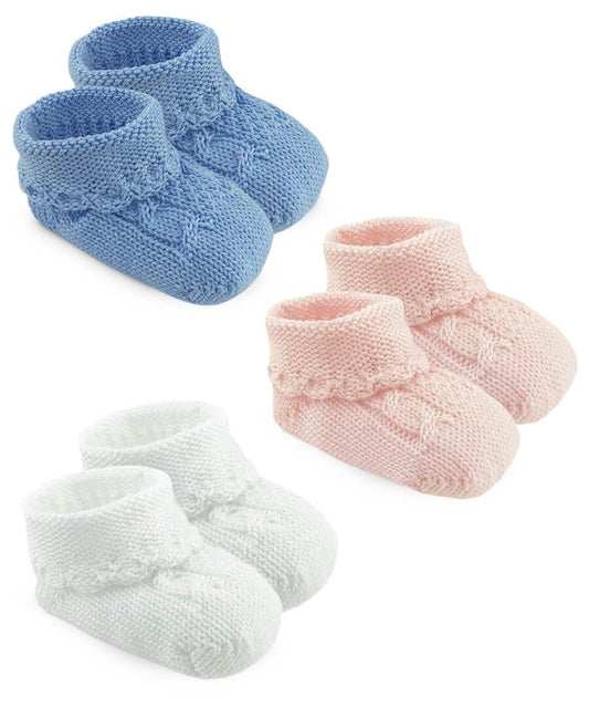 Jefferies Socks - Cable Baby Booties