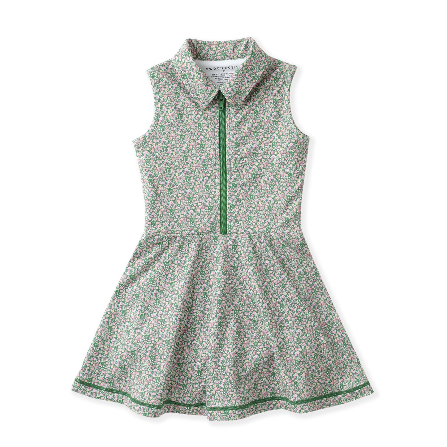 Swoon | Olive Ditsy Floral Tennis Dress