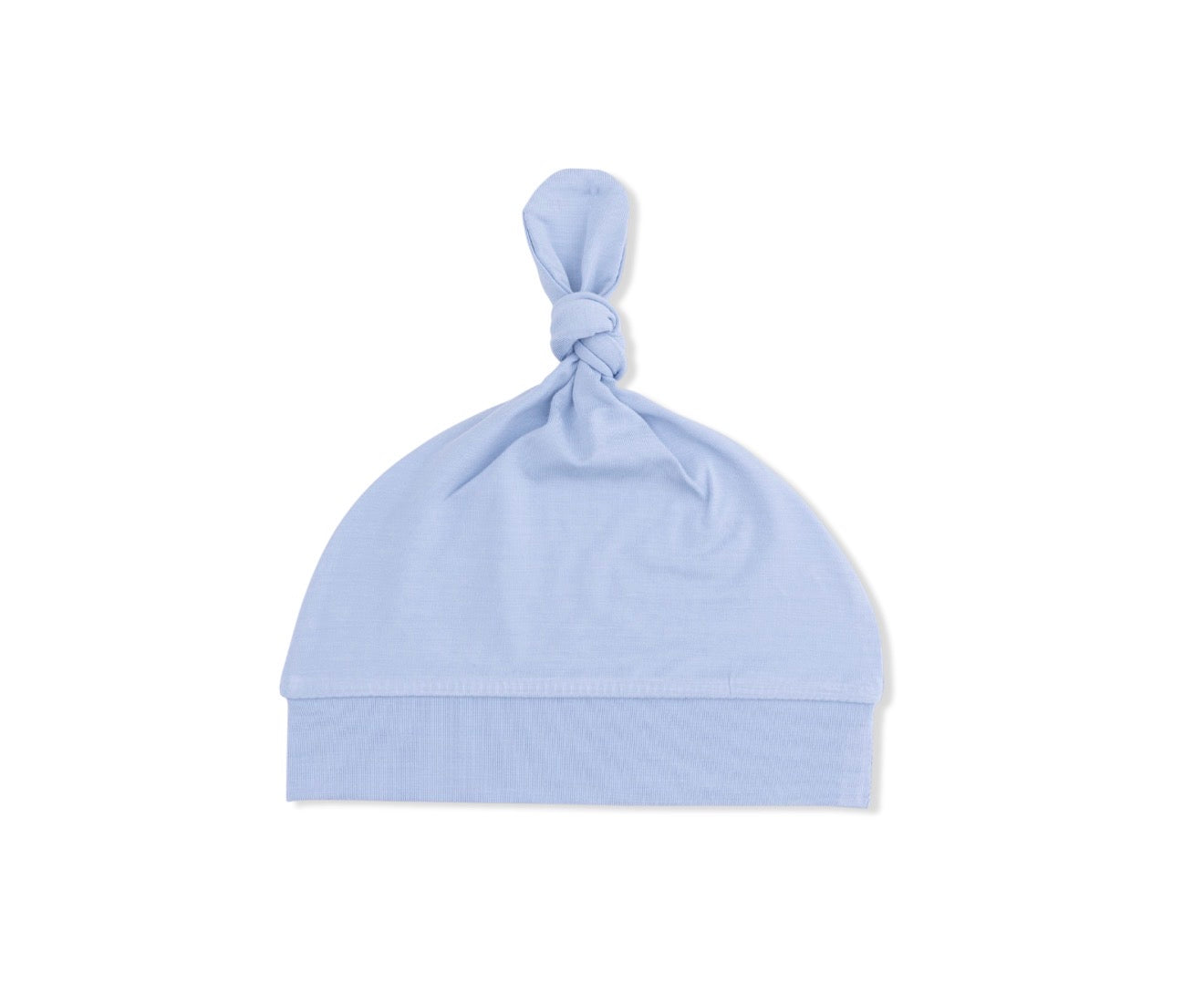 Angel Dear | Solid Blue Fog Knotted Hat