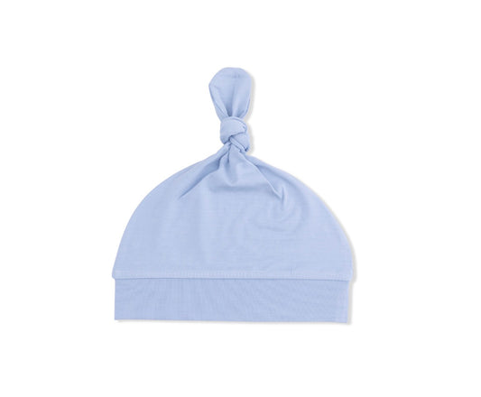 Angel Dear | Solid Blue Fog Knotted Hat
