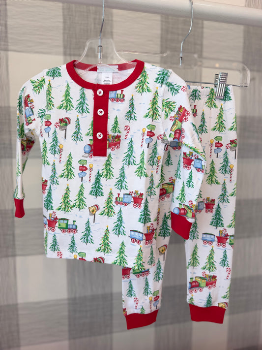 Lulu Bebe | Choo Choo Train Boy Pajama Set