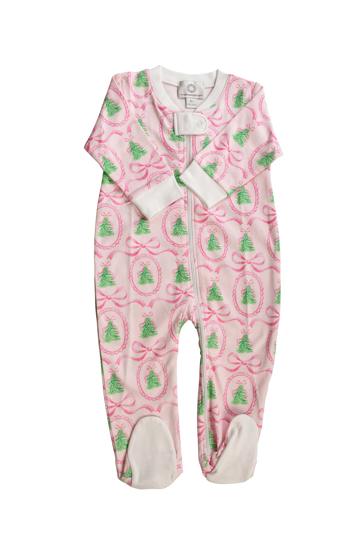 Proper Peony | Pink Tannenbaum Zipper Pajama