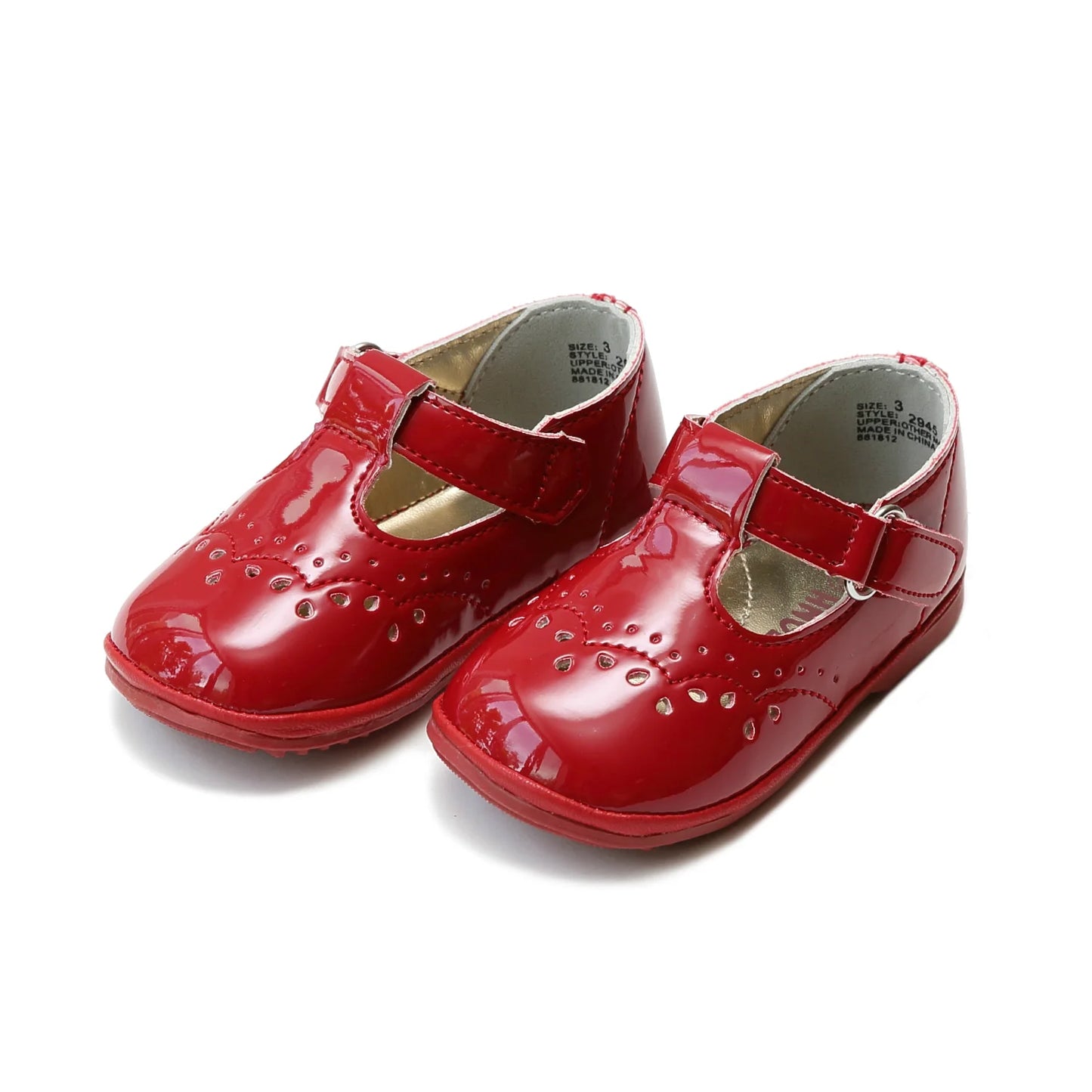 L'Amour - Birdie Patent Red T-Strap Mary Jane