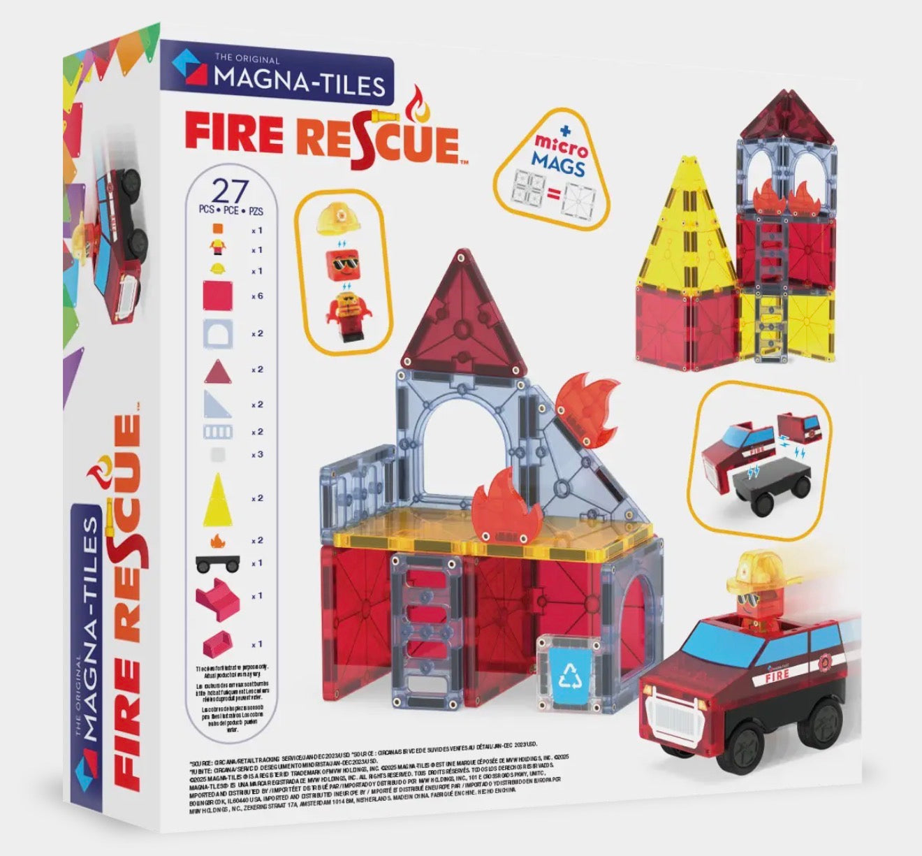 Magna-Tiles | Fire Rescue 27-Piece Set